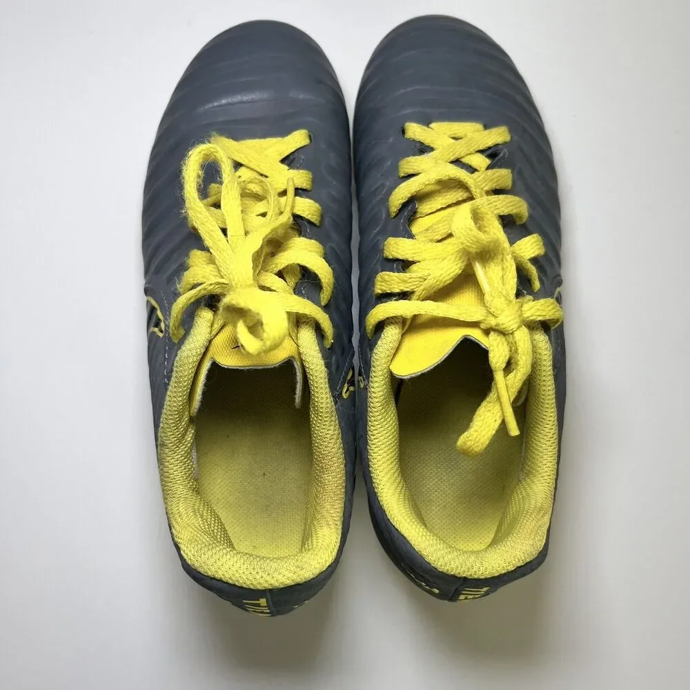 Nike Tiempo Legend 7 Pro FG Kangaroo Leather Size 1.5 Gray Yellow Soccer Cleats